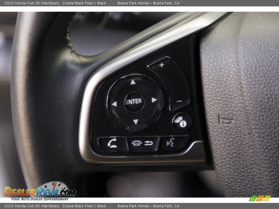 2020 Honda Civic EX Hatchback Crystal Black Pearl / Black Photo #14