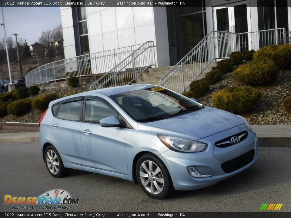 2012 Hyundai Accent SE 5 Door Clearwater Blue / Gray Photo #1