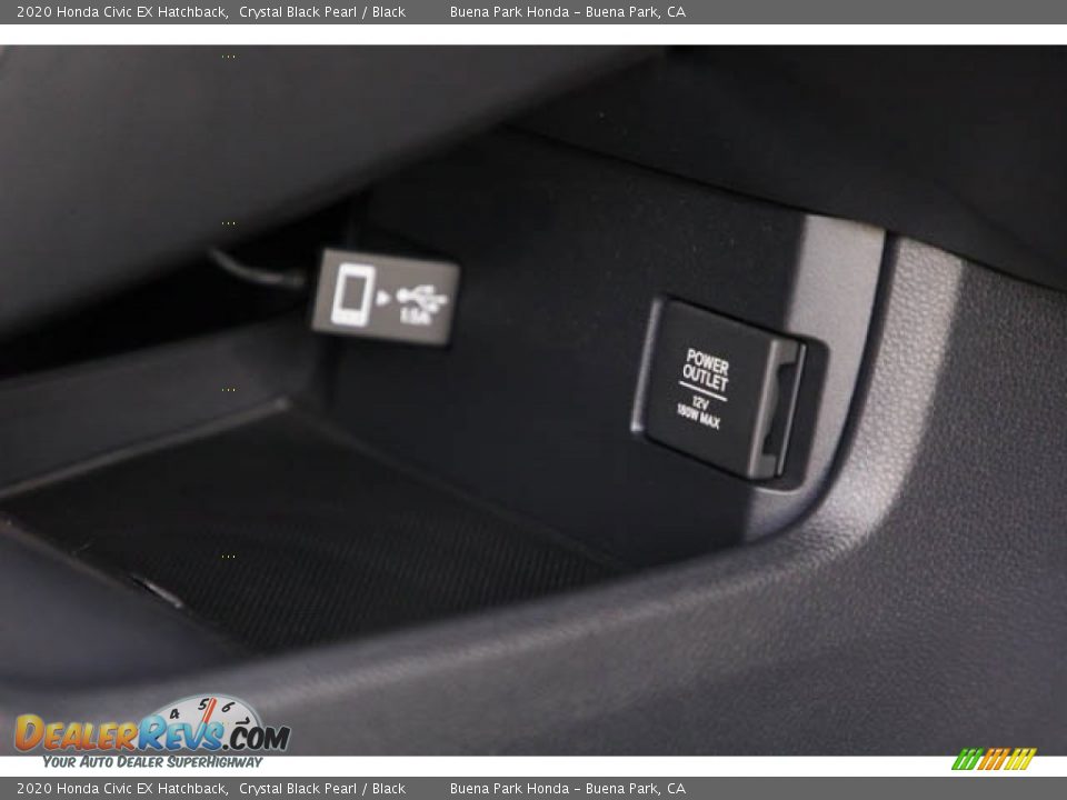 2020 Honda Civic EX Hatchback Crystal Black Pearl / Black Photo #24