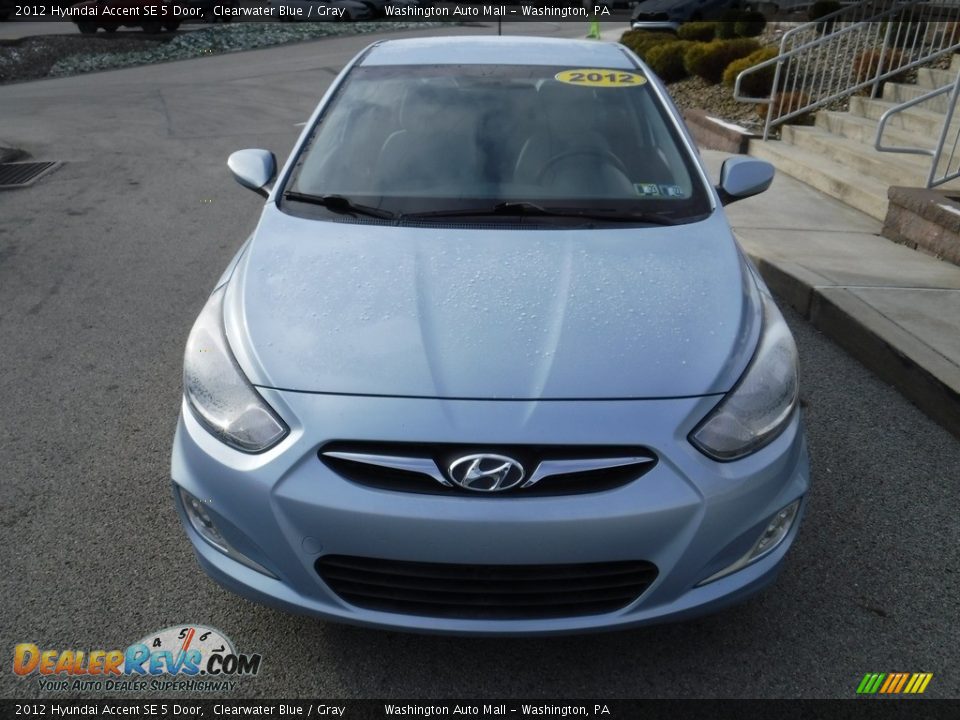 2012 Hyundai Accent SE 5 Door Clearwater Blue / Gray Photo #8