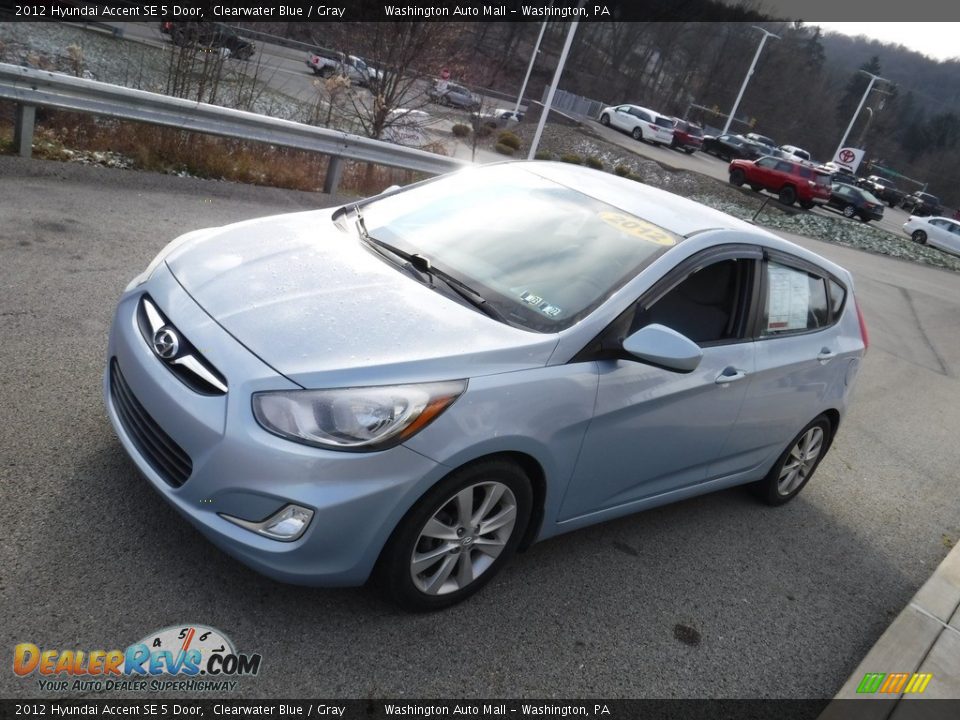 2012 Hyundai Accent SE 5 Door Clearwater Blue / Gray Photo #9