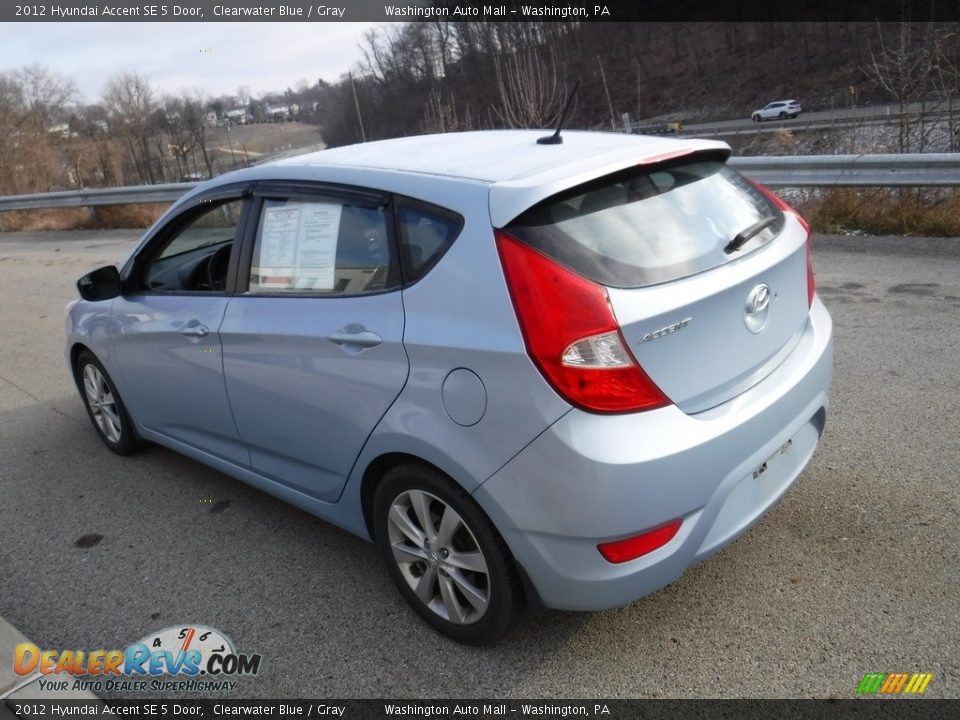 2012 Hyundai Accent SE 5 Door Clearwater Blue / Gray Photo #11