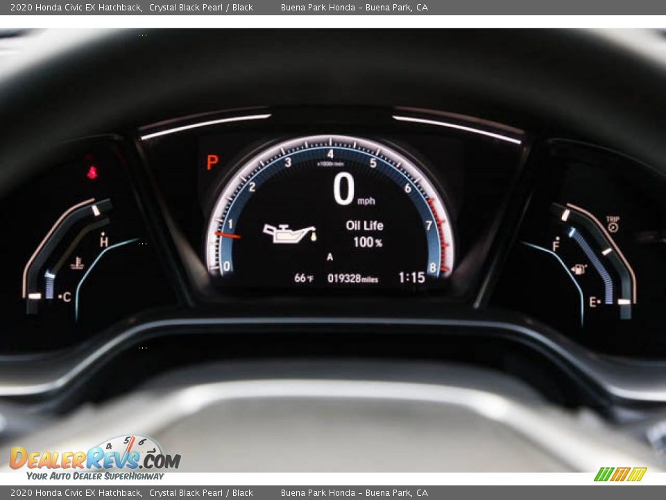 2020 Honda Civic EX Hatchback Crystal Black Pearl / Black Photo #29