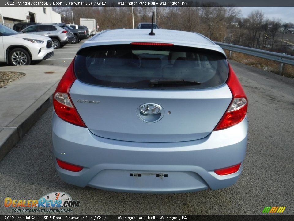 2012 Hyundai Accent SE 5 Door Clearwater Blue / Gray Photo #12