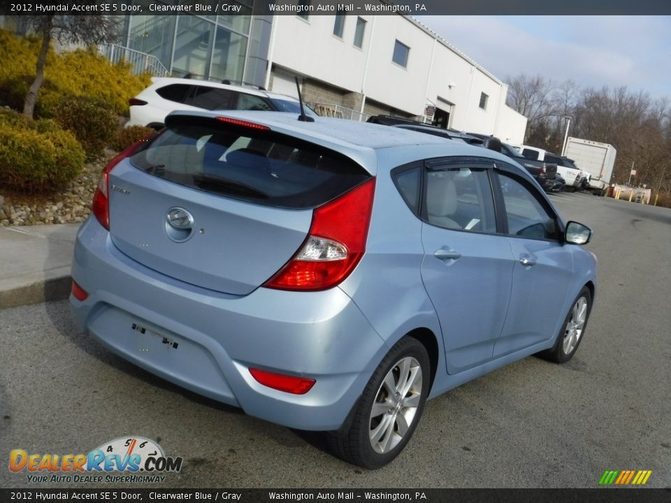 2012 Hyundai Accent SE 5 Door Clearwater Blue / Gray Photo #13