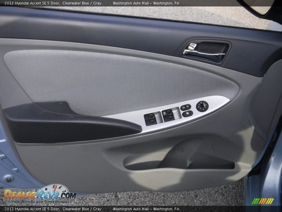 2012 Hyundai Accent SE 5 Door Clearwater Blue / Gray Photo #16