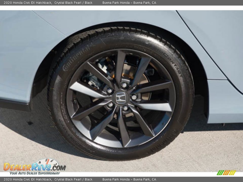 2020 Honda Civic EX Hatchback Crystal Black Pearl / Black Photo #36