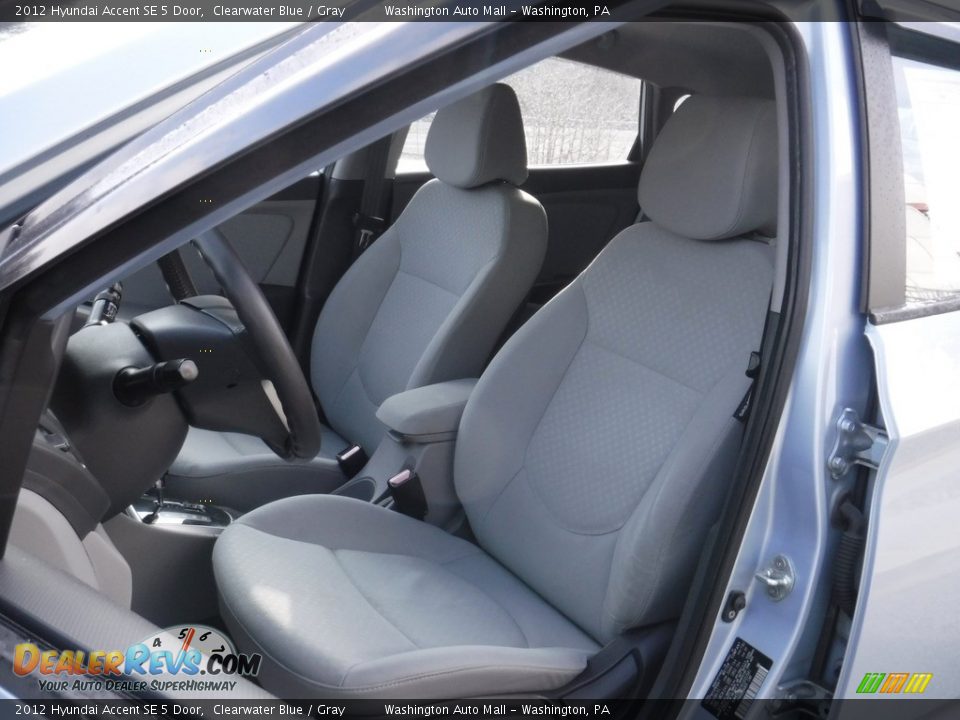 2012 Hyundai Accent SE 5 Door Clearwater Blue / Gray Photo #18