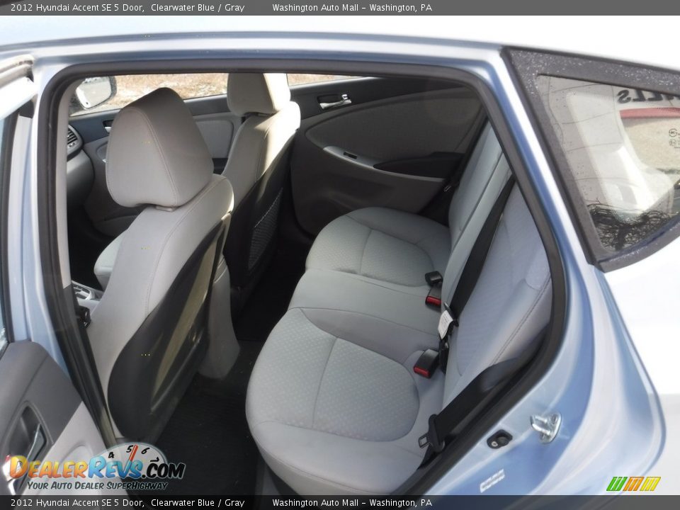 2012 Hyundai Accent SE 5 Door Clearwater Blue / Gray Photo #26