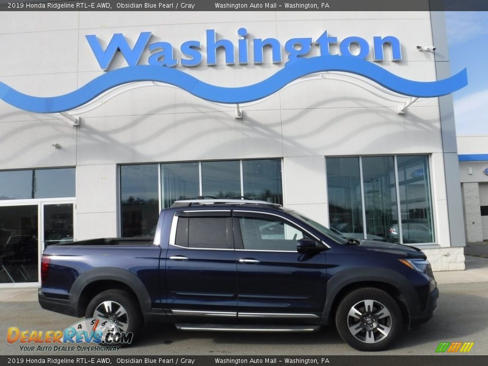 Obsidian Blue Pearl 2019 Honda Ridgeline RTL-E AWD Photo #2