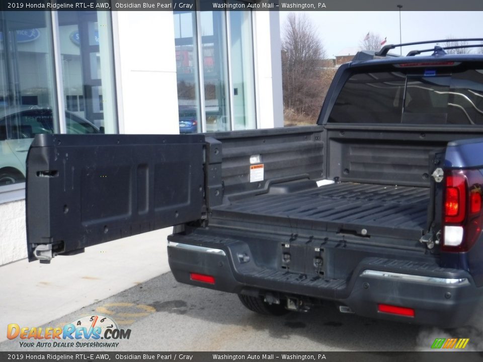 2019 Honda Ridgeline RTL-E AWD Obsidian Blue Pearl / Gray Photo #14