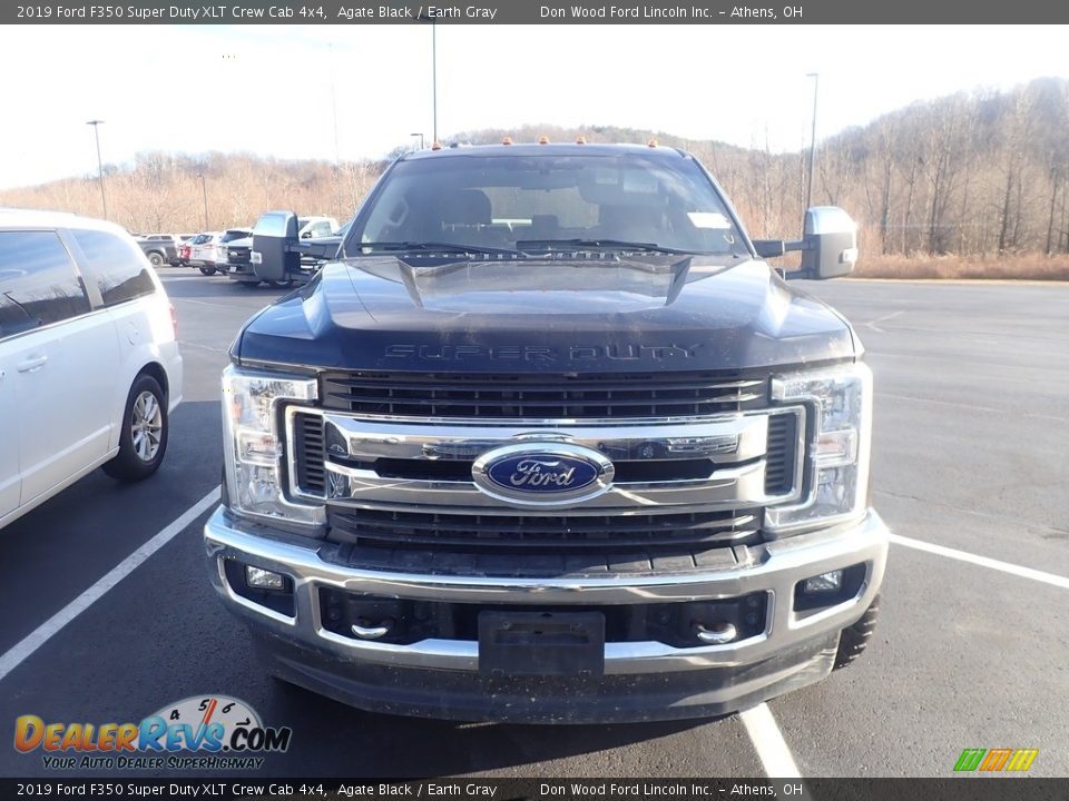 2019 Ford F350 Super Duty XLT Crew Cab 4x4 Agate Black / Earth Gray Photo #3