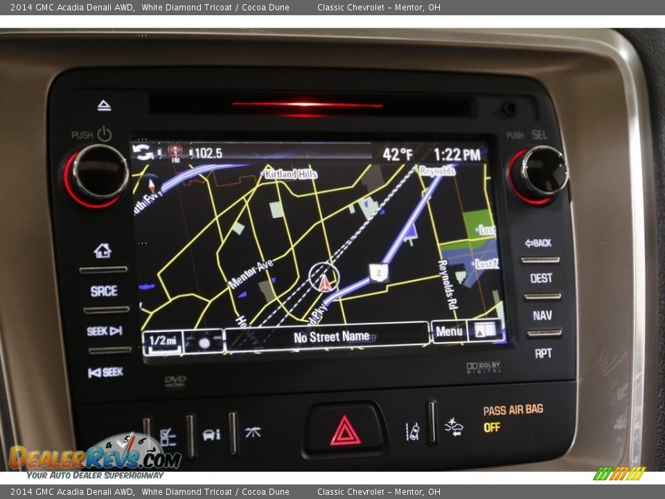 2014 GMC Acadia Denali AWD White Diamond Tricoat / Cocoa Dune Photo #11