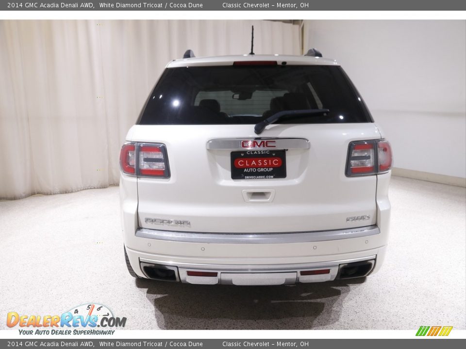 2014 GMC Acadia Denali AWD White Diamond Tricoat / Cocoa Dune Photo #20