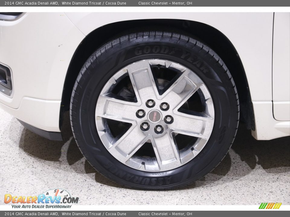 2014 GMC Acadia Denali AWD White Diamond Tricoat / Cocoa Dune Photo #22