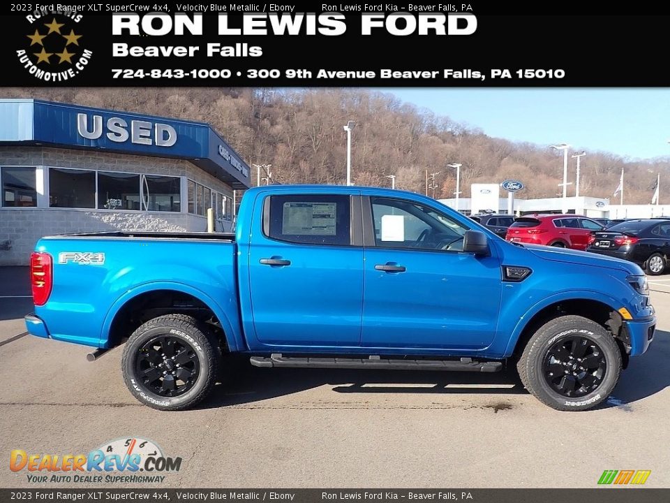 2023 Ford Ranger XLT SuperCrew 4x4 Velocity Blue Metallic / Ebony Photo #1