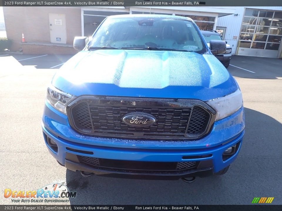 2023 Ford Ranger XLT SuperCrew 4x4 Velocity Blue Metallic / Ebony Photo #3