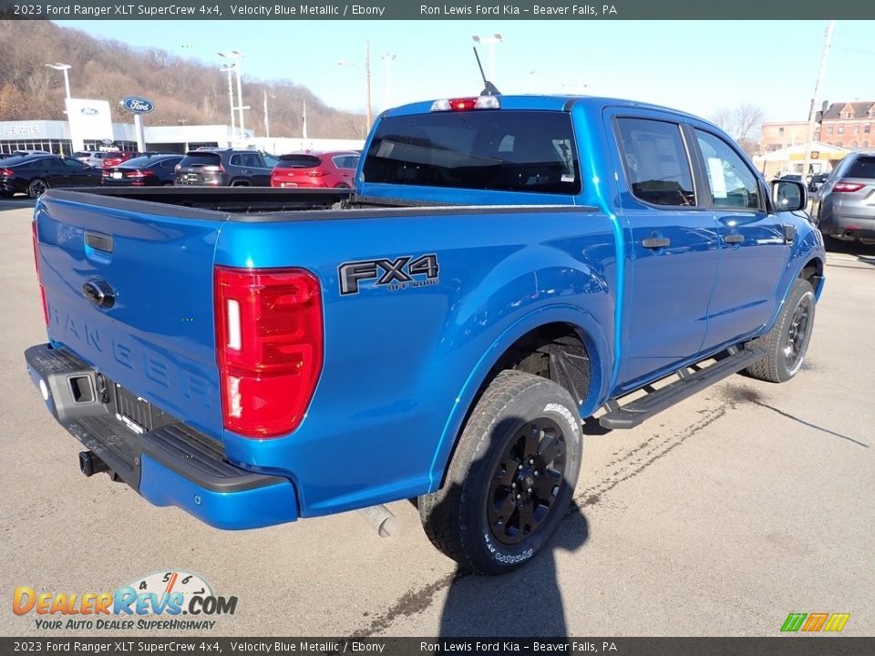 2023 Ford Ranger XLT SuperCrew 4x4 Velocity Blue Metallic / Ebony Photo #8