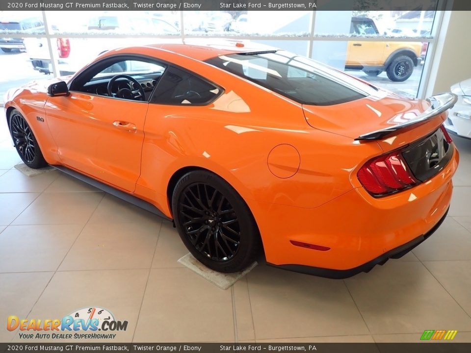 2020 Ford Mustang GT Premium Fastback Twister Orange / Ebony Photo #3