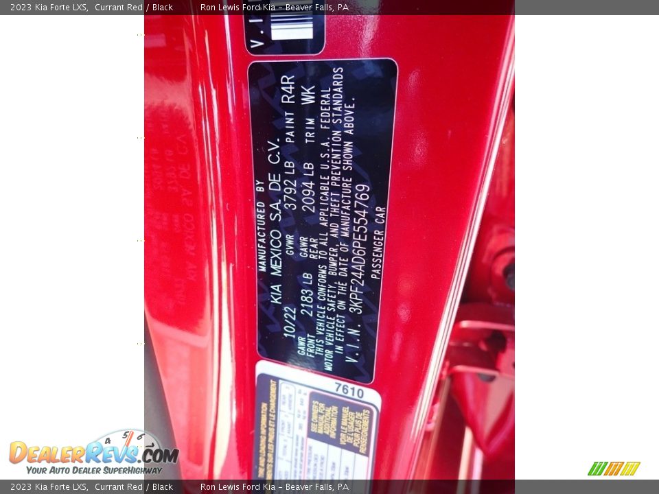 2023 Kia Forte LXS Currant Red / Black Photo #20
