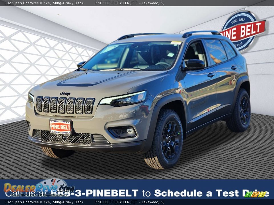 2022 Jeep Cherokee X 4x4 Sting-Gray / Black Photo #1