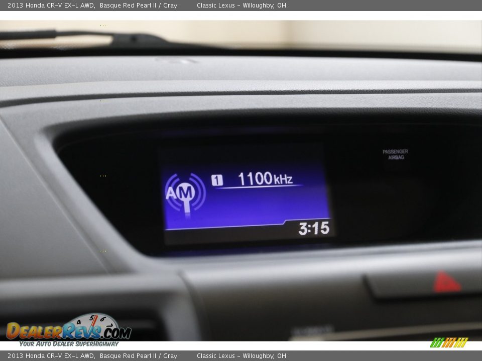 2013 Honda CR-V EX-L AWD Basque Red Pearl II / Gray Photo #10