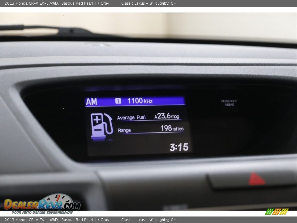 2013 Honda CR-V EX-L AWD Basque Red Pearl II / Gray Photo #11