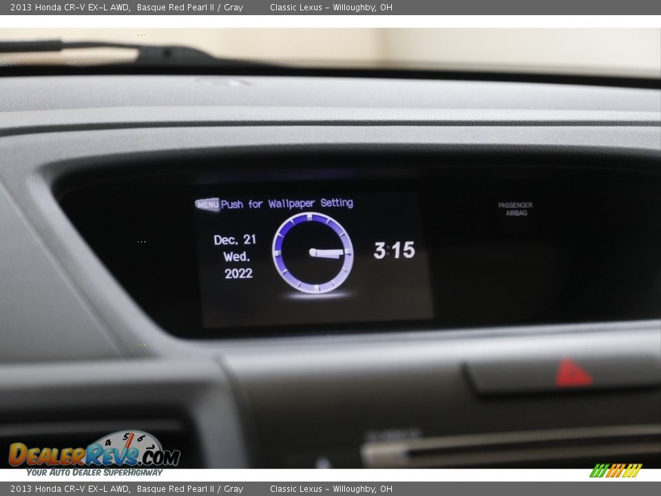 2013 Honda CR-V EX-L AWD Basque Red Pearl II / Gray Photo #12