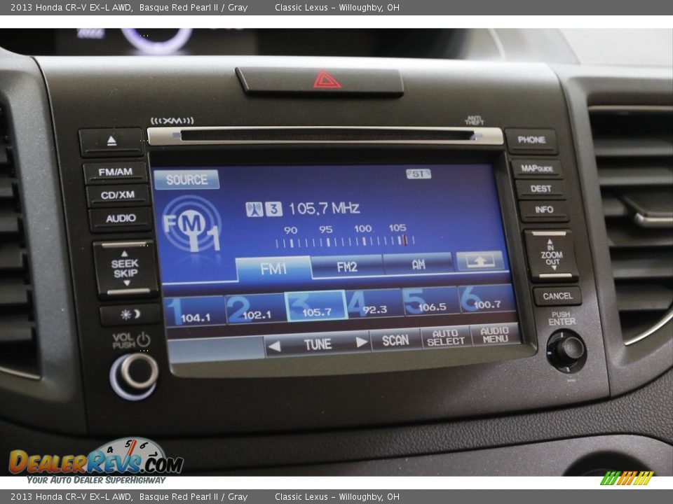 2013 Honda CR-V EX-L AWD Basque Red Pearl II / Gray Photo #14