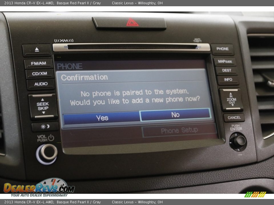 2013 Honda CR-V EX-L AWD Basque Red Pearl II / Gray Photo #15