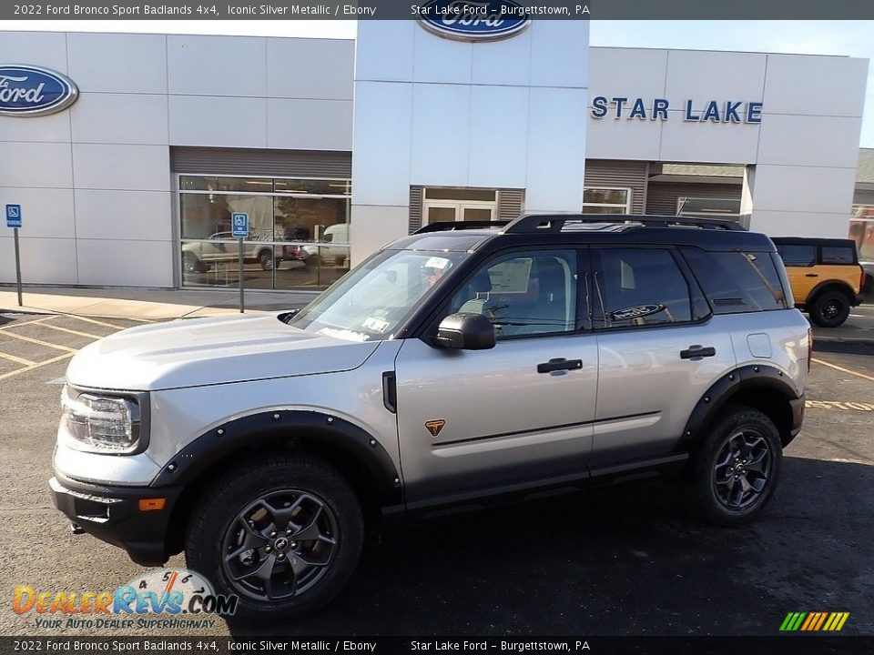 2022 Ford Bronco Sport Badlands 4x4 Iconic Silver Metallic / Ebony Photo #1