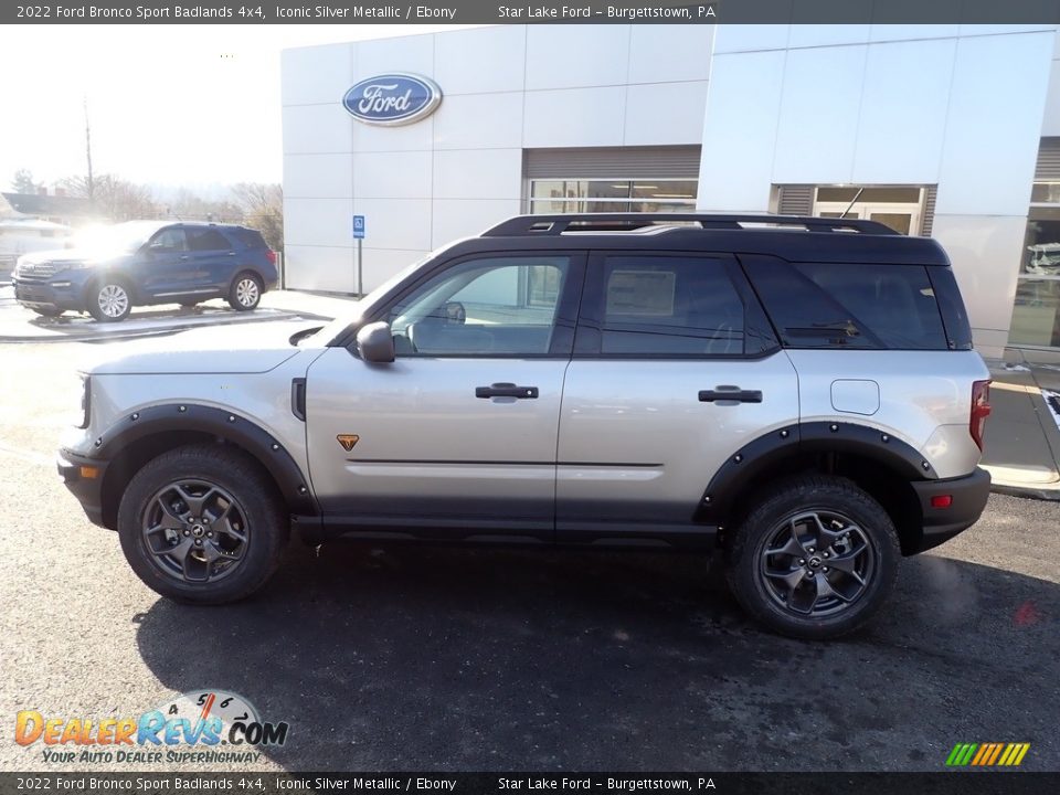 2022 Ford Bronco Sport Badlands 4x4 Iconic Silver Metallic / Ebony Photo #2