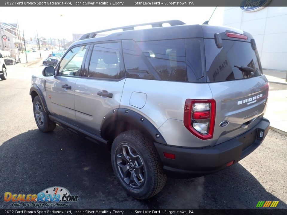 2022 Ford Bronco Sport Badlands 4x4 Iconic Silver Metallic / Ebony Photo #3