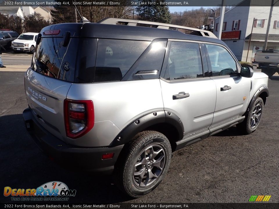 2022 Ford Bronco Sport Badlands 4x4 Iconic Silver Metallic / Ebony Photo #5