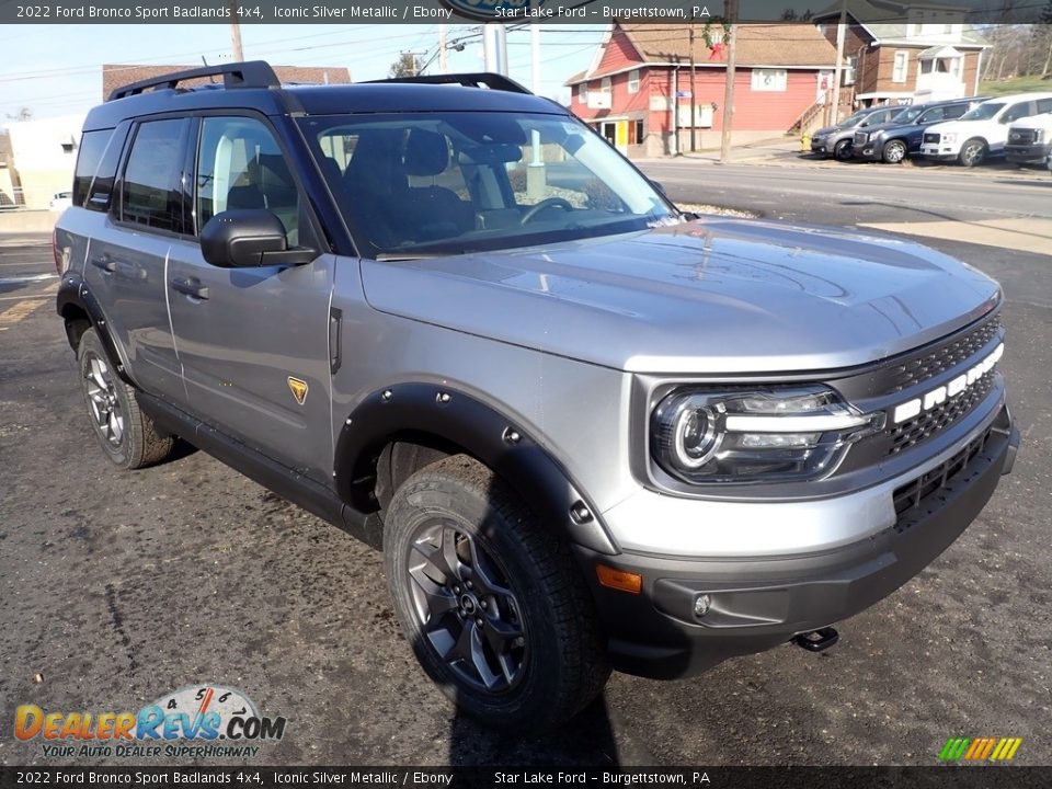 2022 Ford Bronco Sport Badlands 4x4 Iconic Silver Metallic / Ebony Photo #7