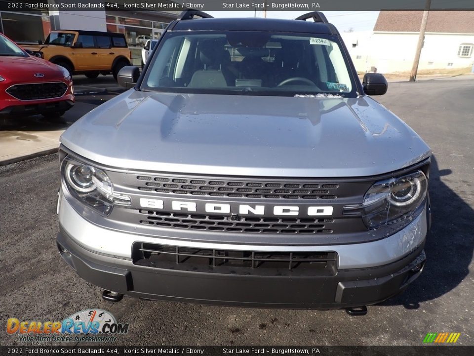 2022 Ford Bronco Sport Badlands 4x4 Iconic Silver Metallic / Ebony Photo #8