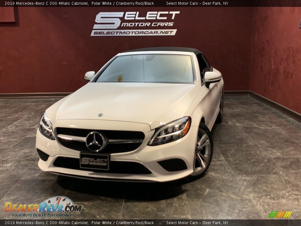 2019 Mercedes-Benz C 300 4Matic Cabriolet Polar White / Cranberry Red/Black Photo #1