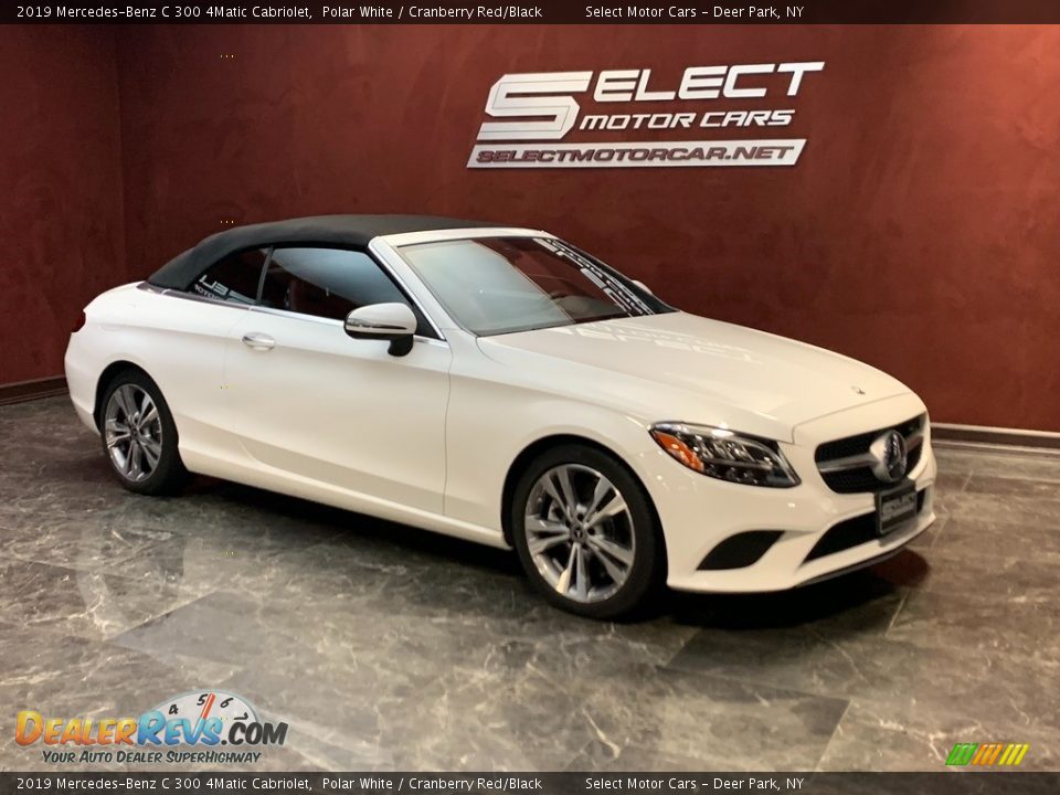 2019 Mercedes-Benz C 300 4Matic Cabriolet Polar White / Cranberry Red/Black Photo #3