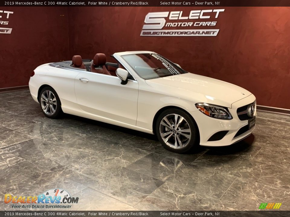 2019 Mercedes-Benz C 300 4Matic Cabriolet Polar White / Cranberry Red/Black Photo #4