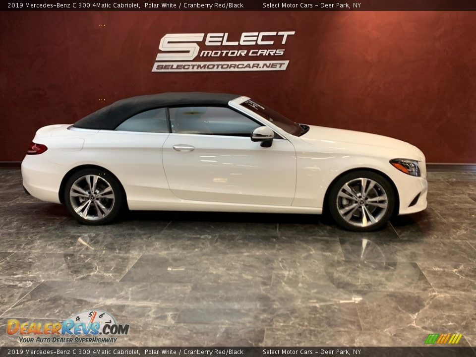 2019 Mercedes-Benz C 300 4Matic Cabriolet Polar White / Cranberry Red/Black Photo #5