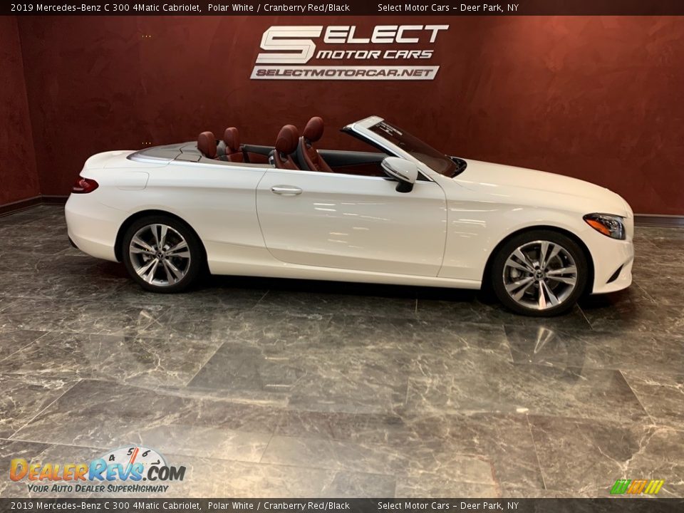 2019 Mercedes-Benz C 300 4Matic Cabriolet Polar White / Cranberry Red/Black Photo #6