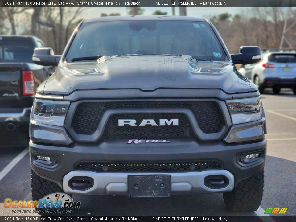 2021 Ram 1500 Rebel Crew Cab 4x4 Granite Crystal Metallic / Red/Black Photo #2