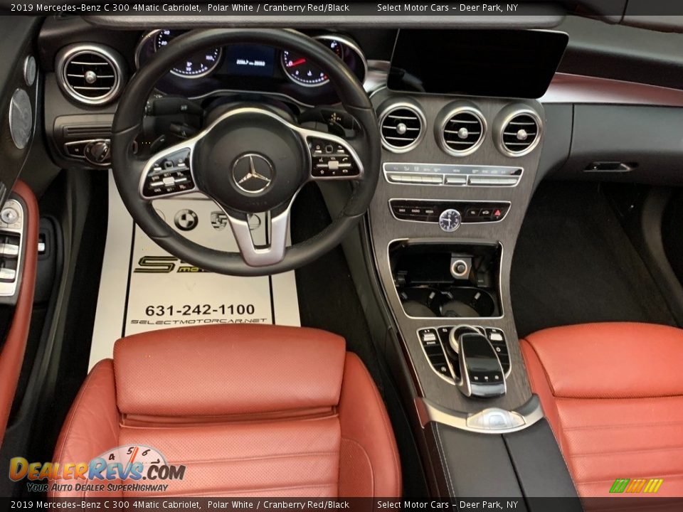 2019 Mercedes-Benz C 300 4Matic Cabriolet Polar White / Cranberry Red/Black Photo #12