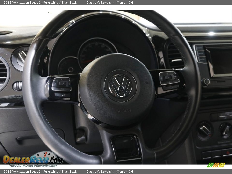 2018 Volkswagen Beetle S Pure White / Titan Black Photo #7