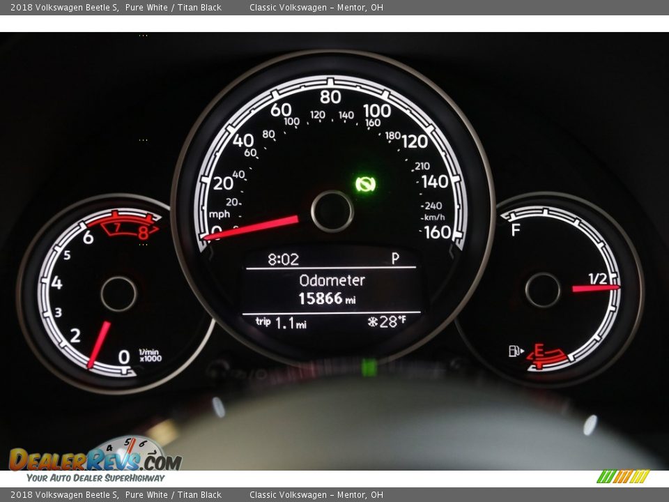 2018 Volkswagen Beetle S Pure White / Titan Black Photo #8