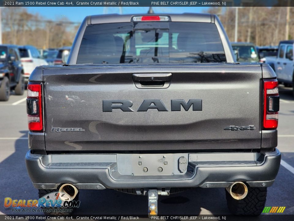 2021 Ram 1500 Rebel Crew Cab 4x4 Granite Crystal Metallic / Red/Black Photo #6