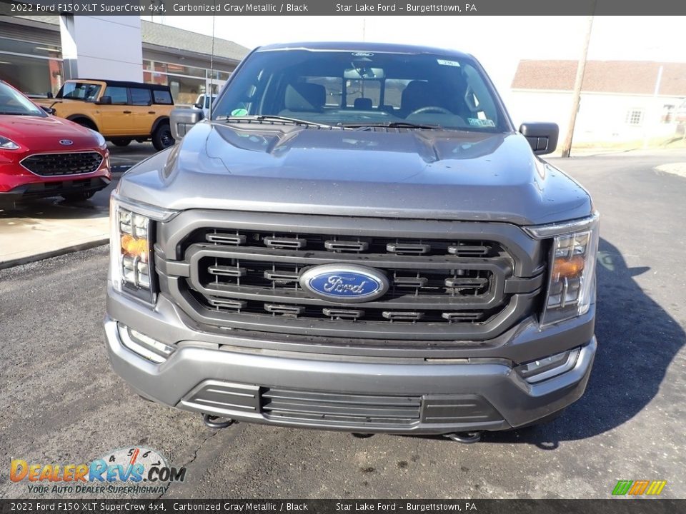 2022 Ford F150 XLT SuperCrew 4x4 Carbonized Gray Metallic / Black Photo #8