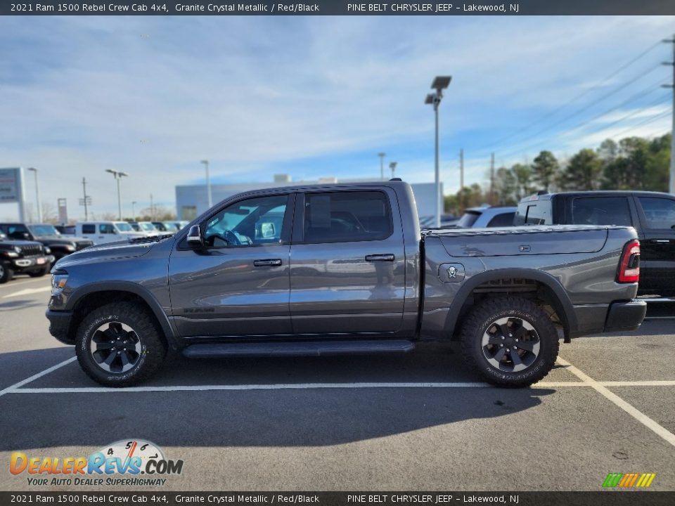 2021 Ram 1500 Rebel Crew Cab 4x4 Granite Crystal Metallic / Red/Black Photo #8