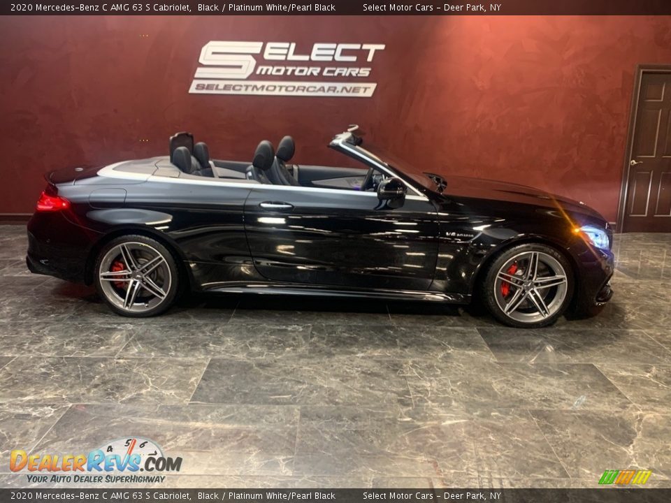 2020 Mercedes-Benz C AMG 63 S Cabriolet Black / Platinum White/Pearl Black Photo #5