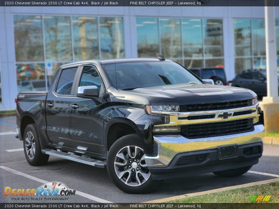 2020 Chevrolet Silverado 1500 LT Crew Cab 4x4 Black / Jet Black Photo #3